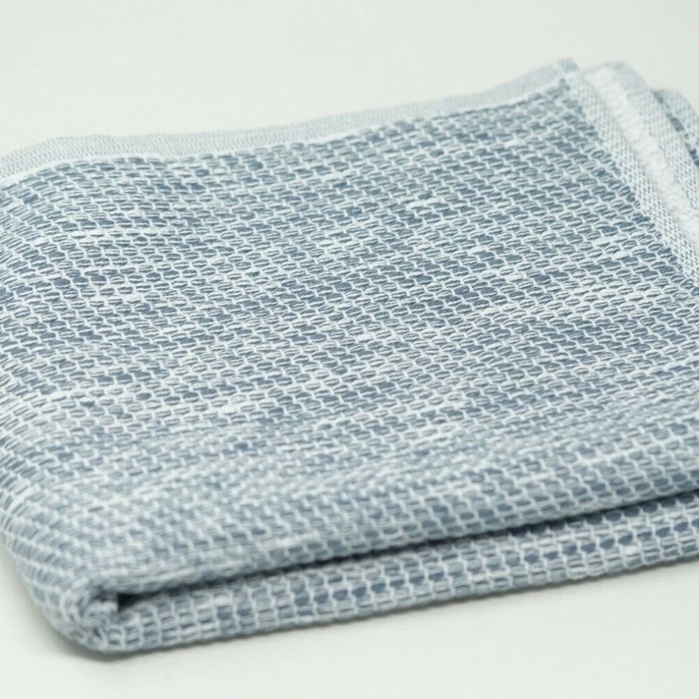 2 Cotton Made in Turkey Flat Woven Hand Towels